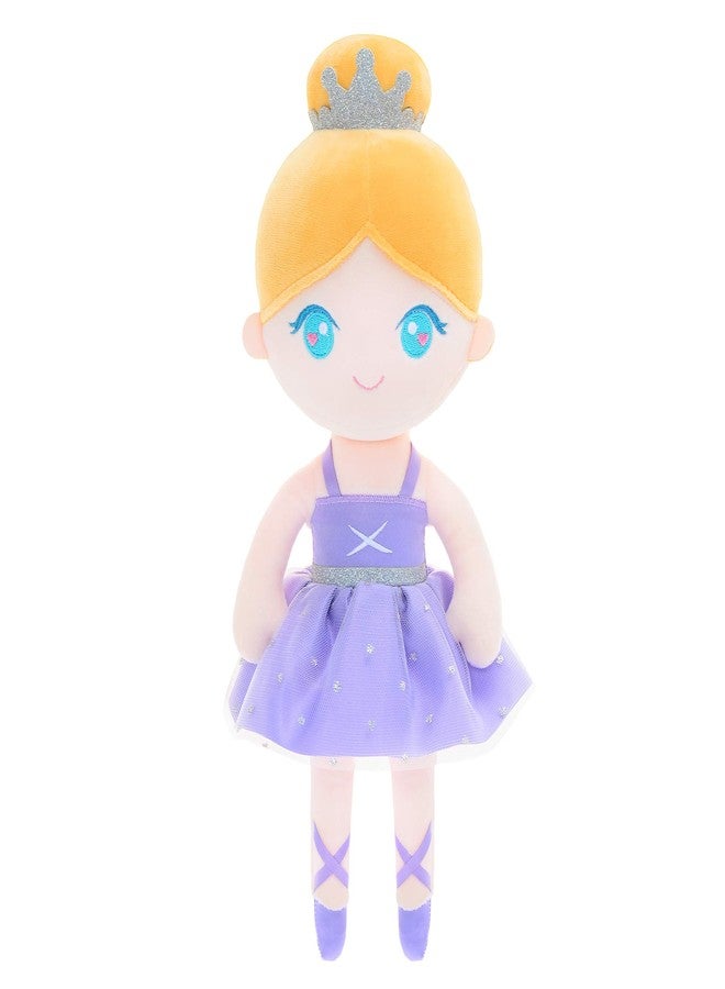 Gloveleya Baby Doll Girl Gift Ballerina Plush Soft Doll Light Purple 13 Inch with Gift Box… - Image 2