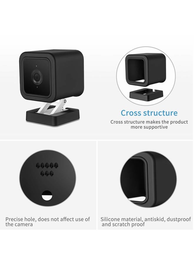 HOLACA Silicone Skin for Wyze Cam v3- Come with Quick Wall Mount Bracket - Anti-Scratch Protective Cover - Extra Protect Wyze Cam v3 Camera - Image 2