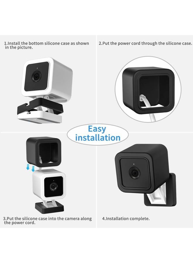 HOLACA Silicone Skin for Wyze Cam v3- Come with Quick Wall Mount Bracket - Anti-Scratch Protective Cover - Extra Protect Wyze Cam v3 Camera - Image 3