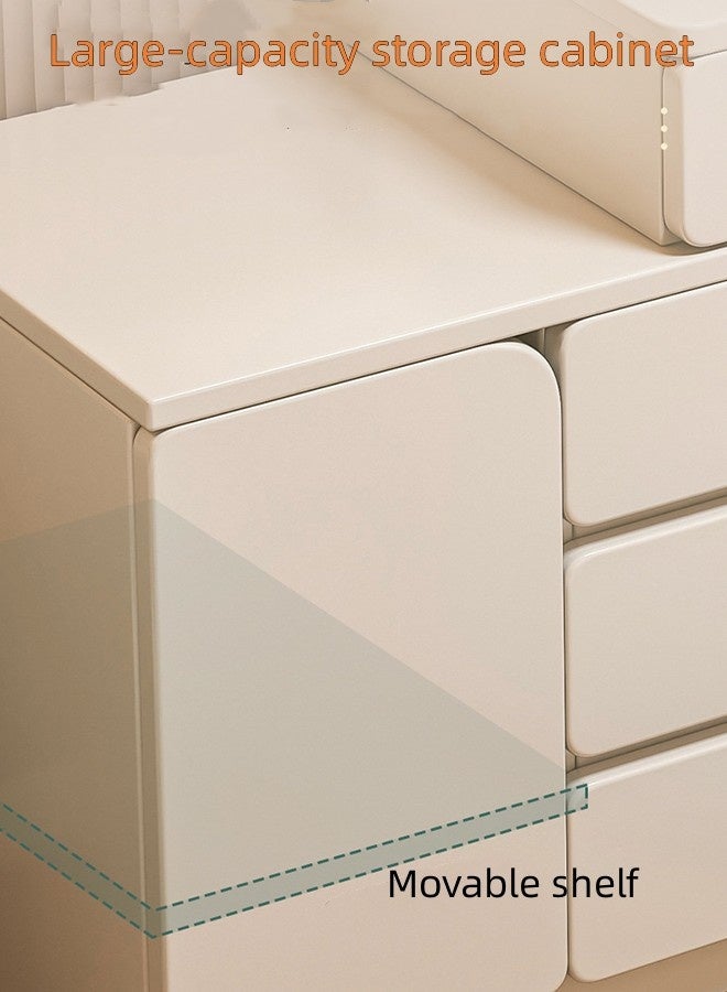 JCB CHIC Makeup Vanity Table, Dressing Table With Retractable Side Cabinets ,5 Drawers Makeup Storage Cabinet Large Vanity Tablle for Bedroom(100×40×60CM） - Image 5