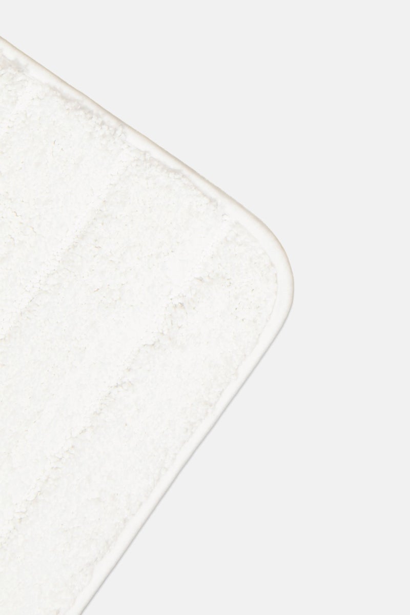 Bebe Home Micro Fiber Bottom Bathroom Mat, White - Image 3