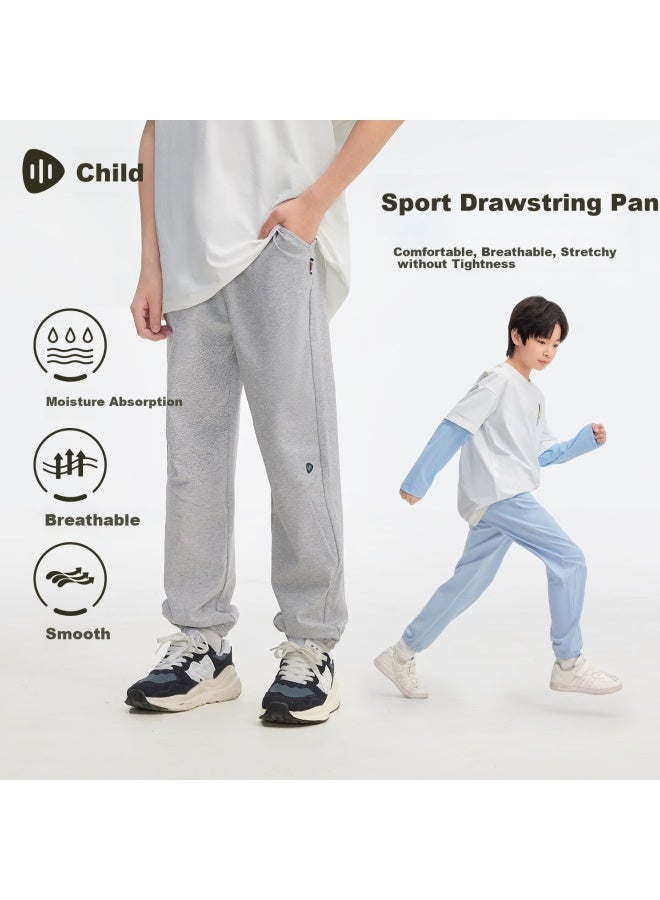 Souhait Kids Boys Girls Long Pants  Spring New Children's Sports Casual Pants Heather Gray 120 - Image 1