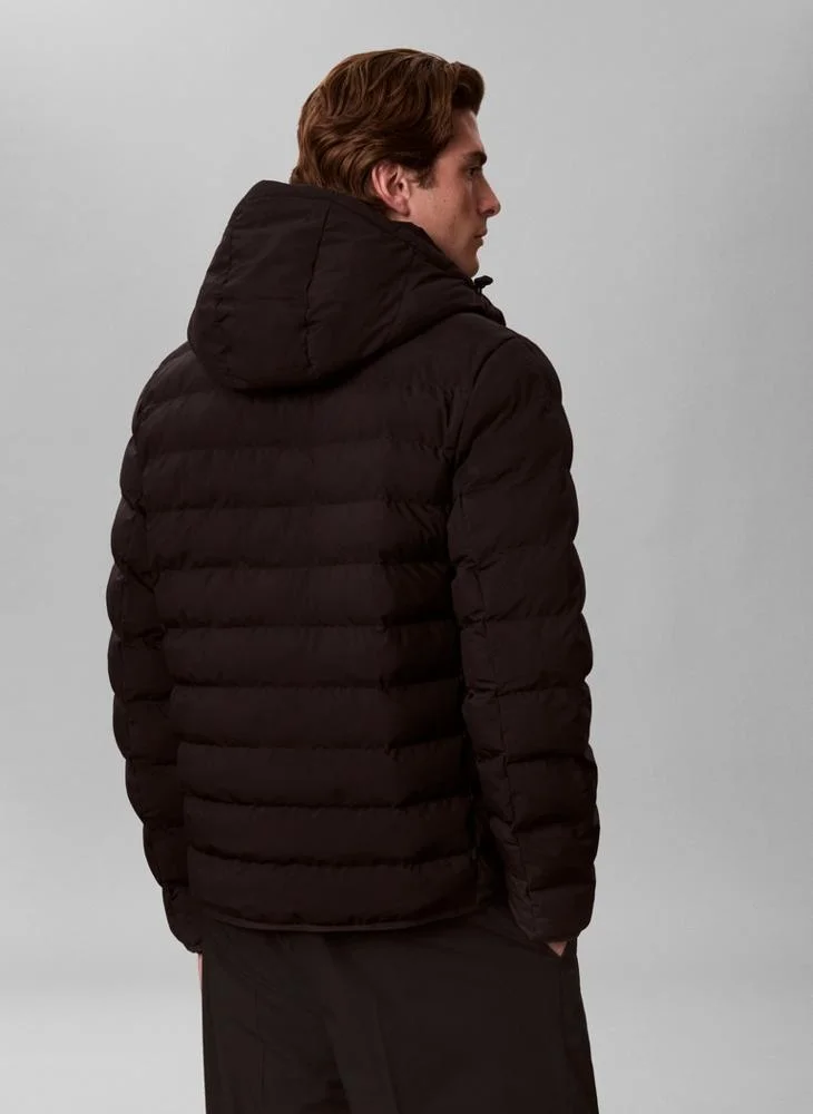 Calvin Klein Lightweight Logo Hooded Puffer Jacket