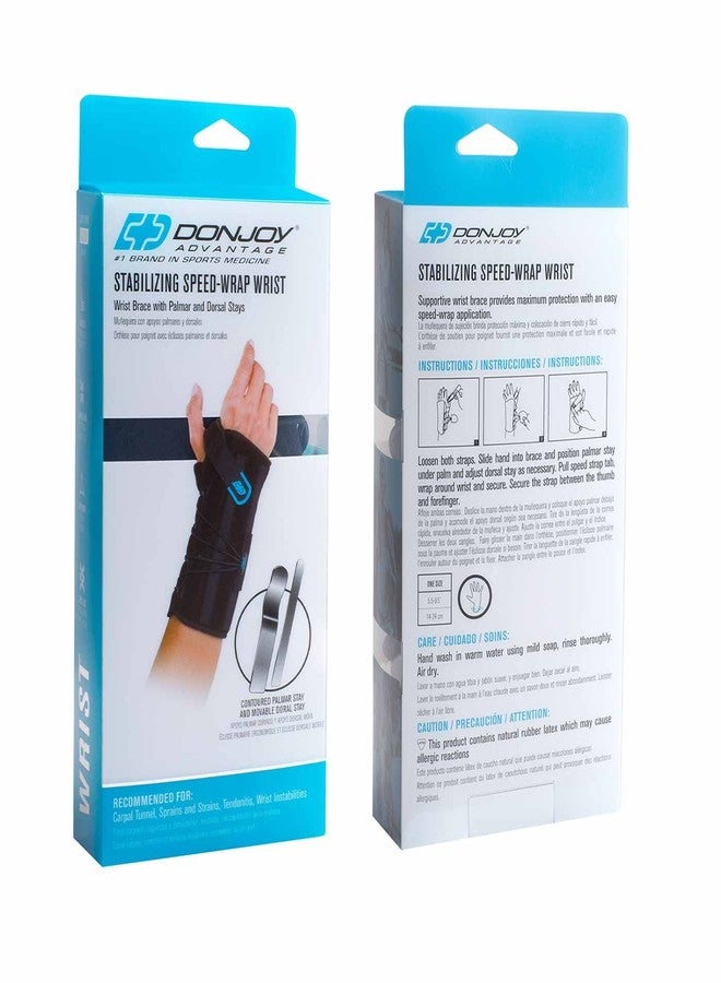 DonJoy Advantage Stabilizing Speed Wrist Wrap for Sprains, Strains, Tendonitis & Instabilities with Removable Palmar Stay for Wellness and Fitness Users, One Size, Left - Image 2