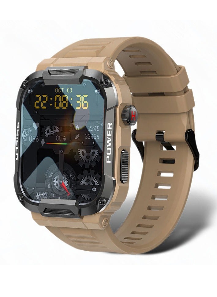 AROAQ Mk66 Smart Watch ,  Ip68 Waterproof Sport Activity Tracker Watch With Hd Large Display, 400mah Touch Screen Smart Wrist Watch With 110 plus Sports Modes, (yellow) - Image 1