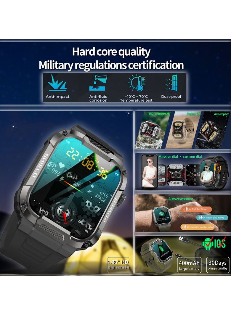 AROAQ Mk66 Smart Watch ,  Ip68 Waterproof Sport Activity Tracker Watch With Hd Large Display, 400mah Touch Screen Smart Wrist Watch With 110 plus Sports Modes, (yellow) - Image 3