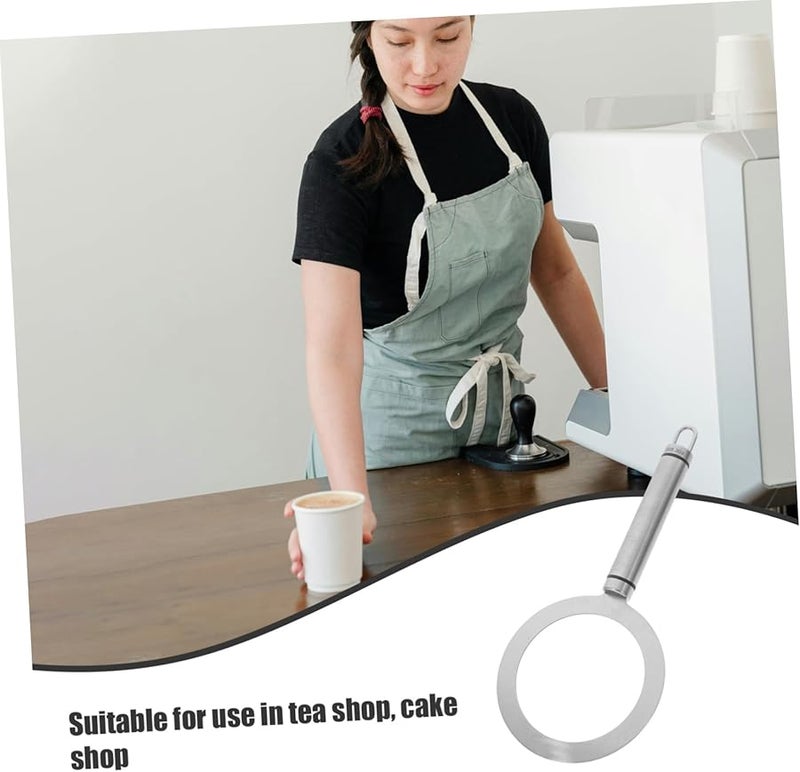 حلقة كوب الحليب من الفولاذ المقاوم للصدأ مع مقباس 23 × 10.5 سم للمخبز المنزلي، آمنة للطعام مثل الشاي بالحليب - Image 4