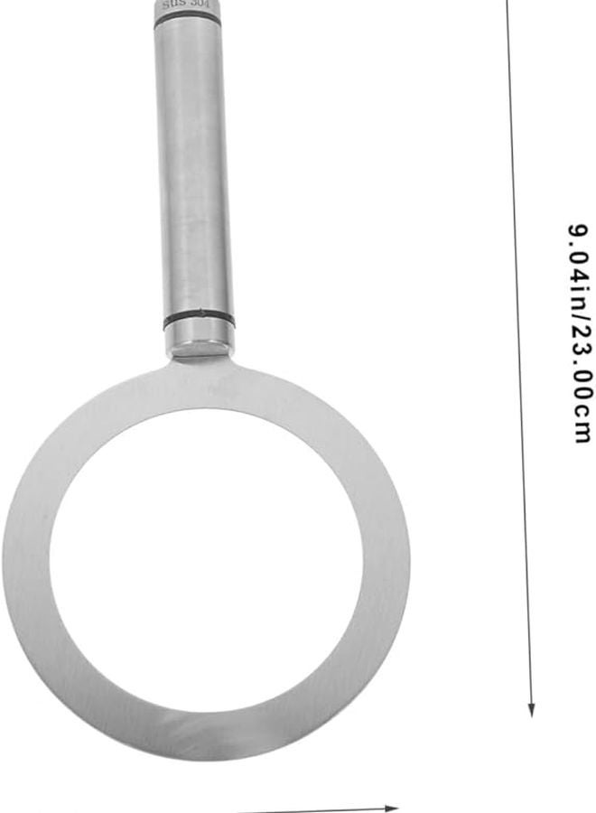 حلقة كوب الحليب من الفولاذ المقاوم للصدأ مع مقباس 23 × 10.5 سم للمخبز المنزلي، آمنة للطعام مثل الشاي بالحليب - Image 3