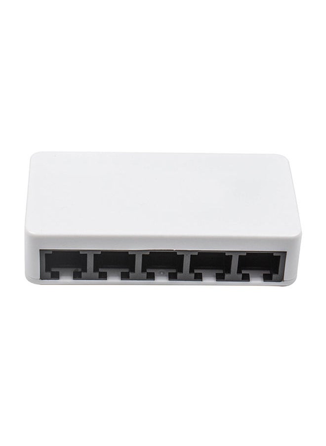 NIBEMINENT 5-Port Fast Ethernet Network Switch White  - Image 1