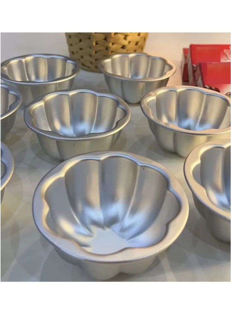 Caramel Cream Mold Set of 6 Aluminum Authentic - Image 1