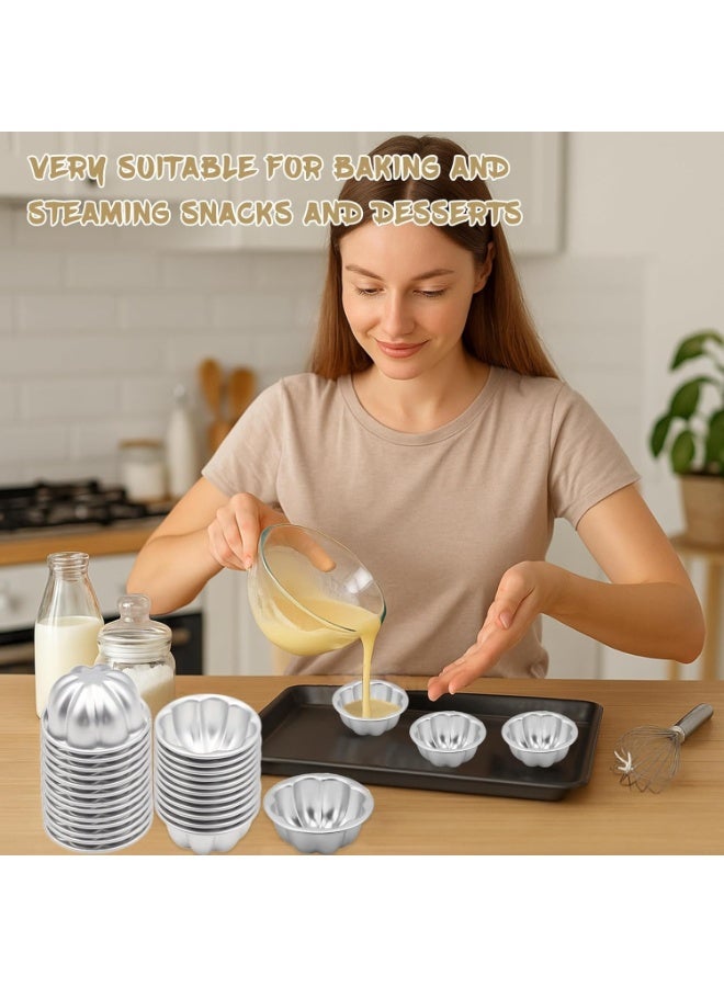 Forest Home 6PCS Pudding Cup Molds, Egg Tart Molds  Mini Fluted Cake Pans, Small Fluted Cake Pans for Baking，Non-Stick Jelly Molds, Easy to Demold, Cake Pan Nonstick - Image 3