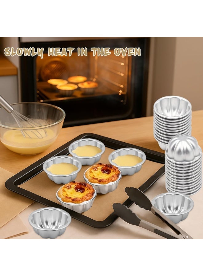 Forest Home 6PCS Pudding Cup Molds, Egg Tart Molds  Mini Fluted Cake Pans, Small Fluted Cake Pans for Baking，Non-Stick Jelly Molds, Easy to Demold, Cake Pan Nonstick - Image 5
