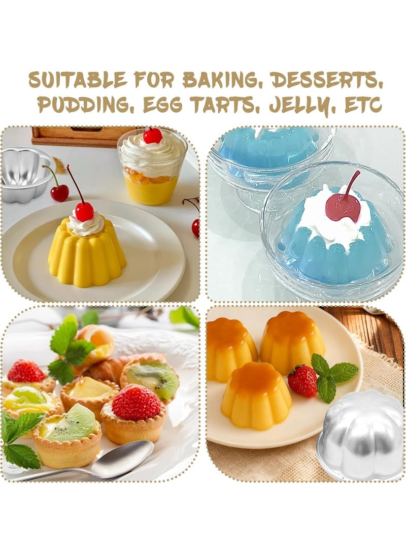 Forest Home 6PCS Pudding Cup Molds, Egg Tart Molds  Mini Fluted Cake Pans, Small Fluted Cake Pans for Baking，Non-Stick Jelly Molds, Easy to Demold, Cake Pan Nonstick - Image 4