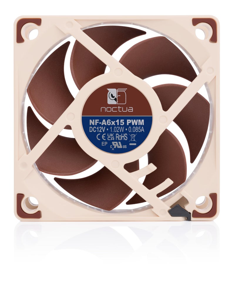 NOCTUA مروحة نوكتوا NF-A6x15 PWM، مروحة رقيقة هادئة متميزة، 4 دبابيس (60x15 مم، بني) - Image 4