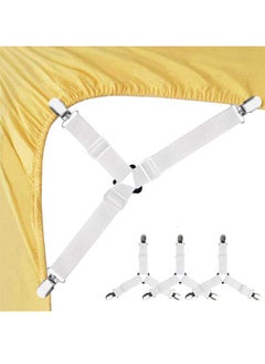 SOWUGI 4PCS Adjustable Bed Sheet Clips Cover Grippers Holder Mattress Duvet Blanket Fastener Straps Fixing Slip Resistant Belt  - Image 1