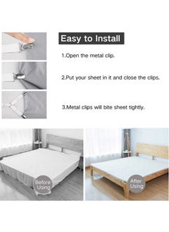 SOWUGI 4PCS Adjustable Bed Sheet Clips Cover Grippers Holder Mattress Duvet Blanket Fastener Straps Fixing Slip Resistant Belt  - Image 3