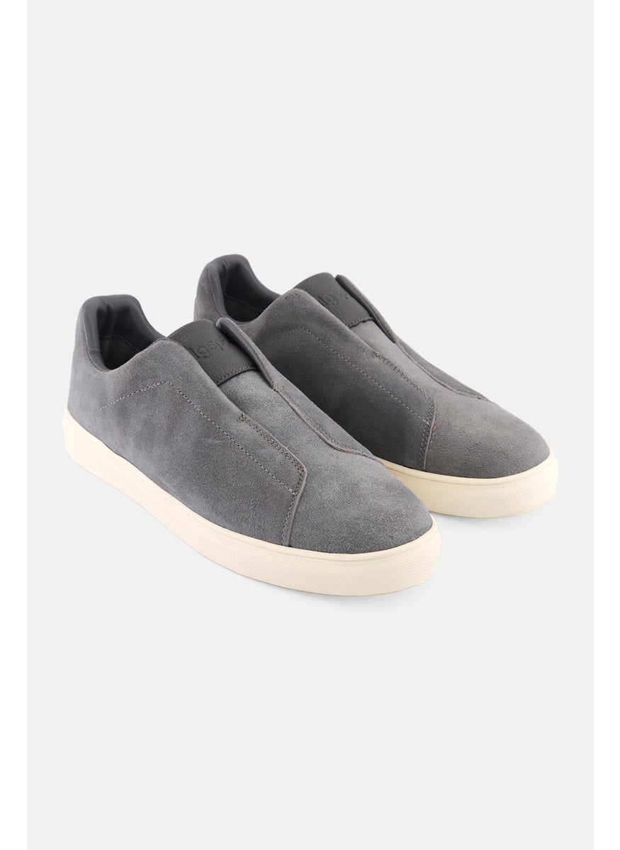 Algspar Men Suede Slip On Casual Shoes, Grey  - Image 1