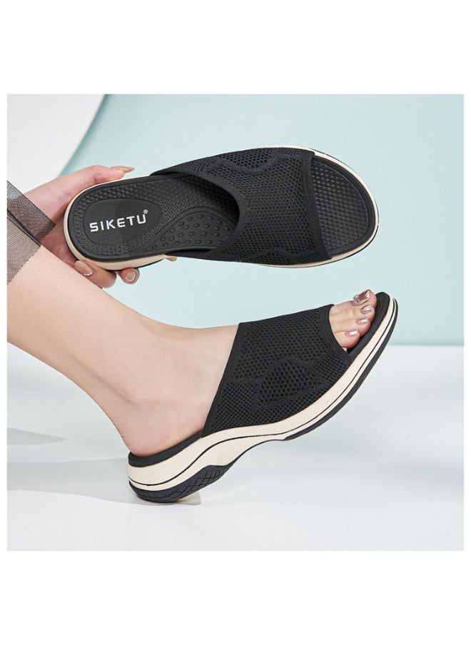SIKETU Shoes for Women Summer Open Toe Casual Breathable Outdoor Beach Platform Sandals Slippers Women Casual Wedges  - Image 2
