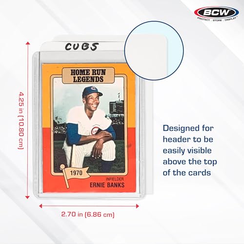 BCW Tall Trading Card Dividers - 50 ct | Archival Quality, Write-On Index Tab, 3 11/16 X 2 11/16 Inches | Fits Vault, Super Vault, QuickFold, Shoe, and Super Shoebox Boxes | Card Organizer Dividers - Image 3