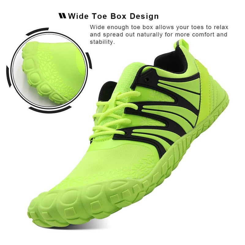 Oranginer Men's Barefoot Running Shoes Minimalist Big Toe Box Zero Drop Shoes for Men Green Size 11 - Image 4