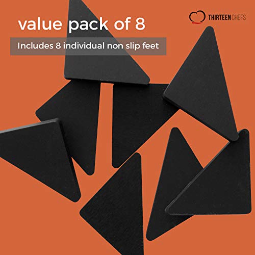 Thirteen Chefs Cutting Board Feet, Non Slip Silicone Pads, Set of 8, Black - Non Adhesive, Glue Free - Image 5