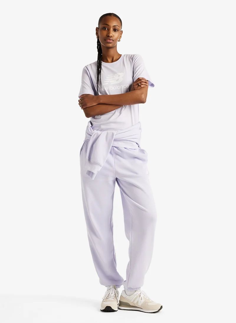 New Balance SMOKED VIOLET (SMV) Essential Jersey Logo T-Shirt for Women | Best Price UAE
