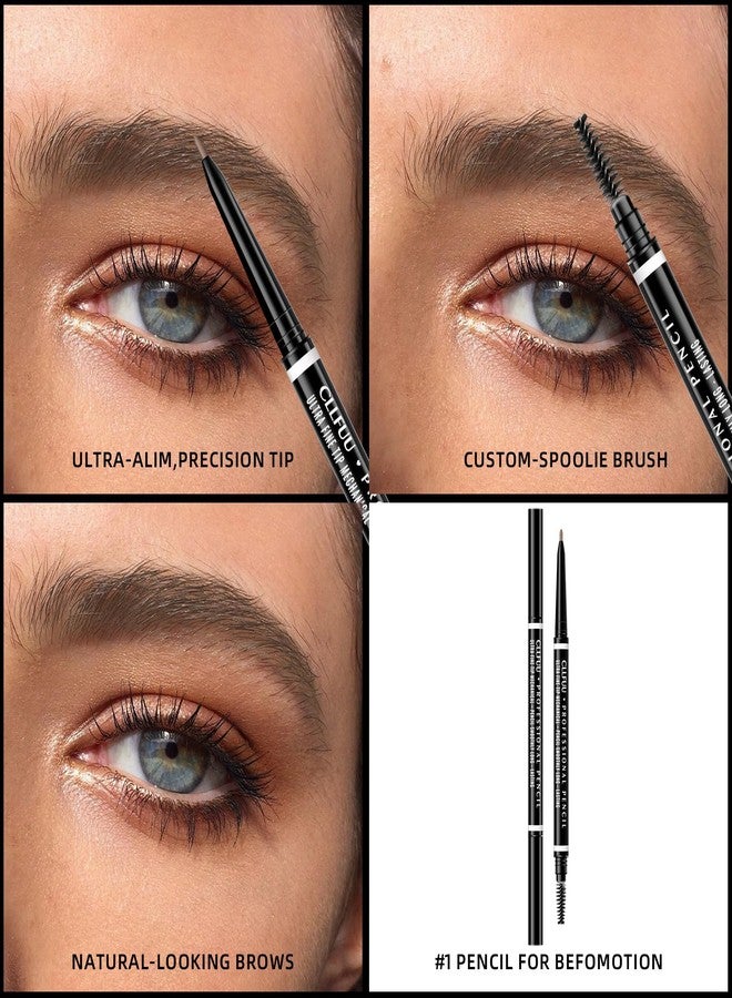 CLLFUU Brow Pencil, 4 Pcs Precision Taupe Eyebrow Pencil Defines,Creates Full,Long Lasting for Perfect Brows, Professional,Natural-Looking Micro Eyebrow Pencils for Women,Eyebrow Color - Image 5