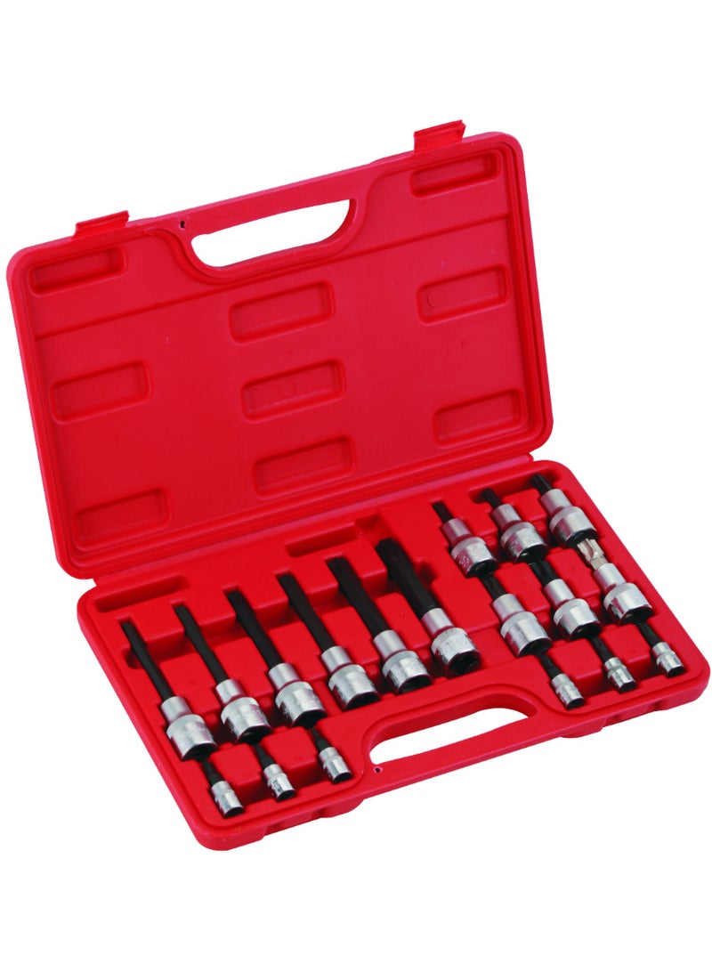 jetechtool Jetech 18-Piece 1/2-Inch Drive Torx Bit Socket Set, Standard and Deep Torque Bit Set, Torx Socket Set, Durable Storage Case - SKT-18SP - Image 1