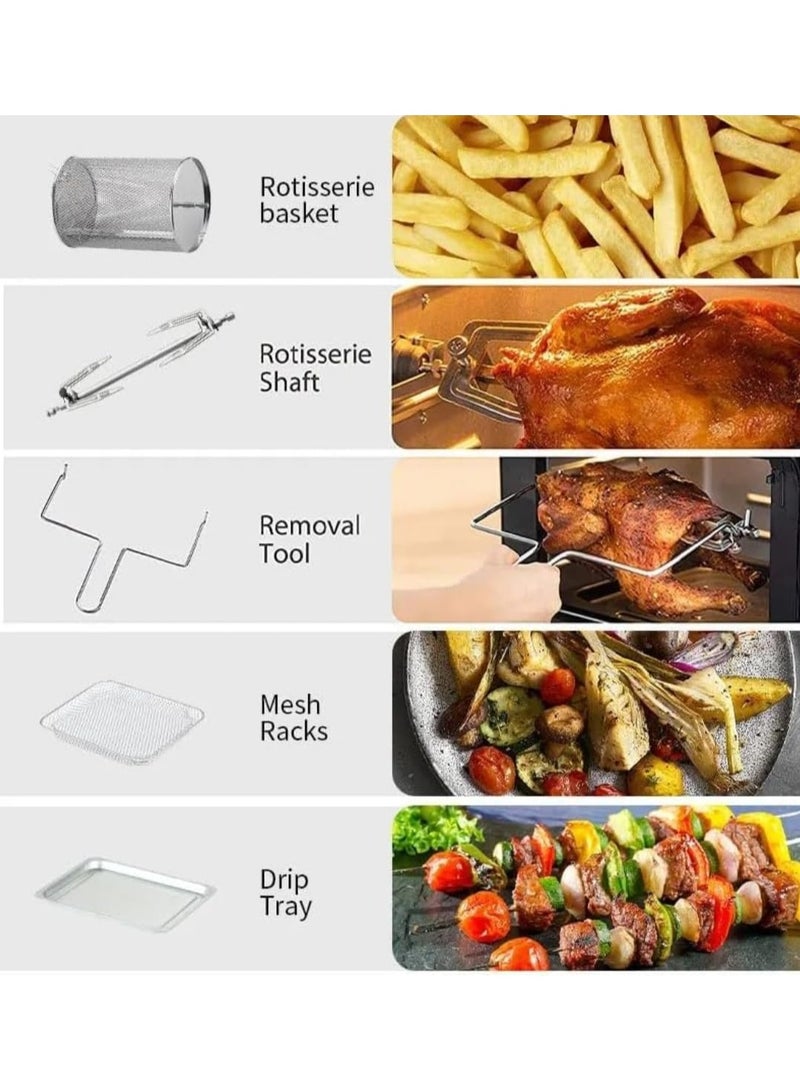 Sokany Digital Fryer + 18L Oven 1800W, Sokany Air Fryer technology enables you to fry with hot air to prepare food that is crispy on the outside and tender on the inside. It requires little or no oil to ensure the perfect texture and delicious results and get great-tasting fries with up to 80% less fat. Thanks to Sokany Air Fryer technology, you will get perfect results and healthy frying. Sokany's unique air fryer technology allows you to fry, bake, grill and taste delicious snacks and meals that contain less fat than a traditional fryer, with little or no oil. The Sokany air fryer also emits a lighter smell than a traditional fryer, it is economical, easy to clean and safe for daily use. Thanks to the innovative air fryer, you will be able to fry, grill, roast and even bake. It is great for frying and features Sokany's hot air technology to grill, bake and even roast your favorite dishes and get a comprehensive solution for all your meals, model SK-10003 - Image 5