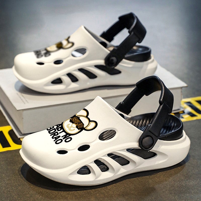 Boys'' Slippers 2025 New Summer Children''s Croc Shoes for Outerwear Medium and Large Boys and Children Cartoon Beach Sandals - Image 1