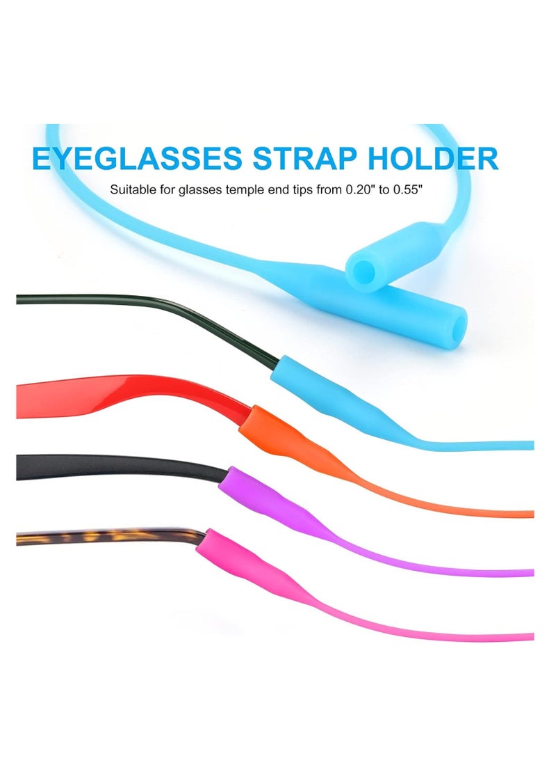 ماركة غير محددة Silicone Glasses Strap Original Glasses Holder Strap Adjustable Eye Glasses String Strap Sports Glasses Band Sun Glasses Cord Lanyard 5 Pack  - Image 5