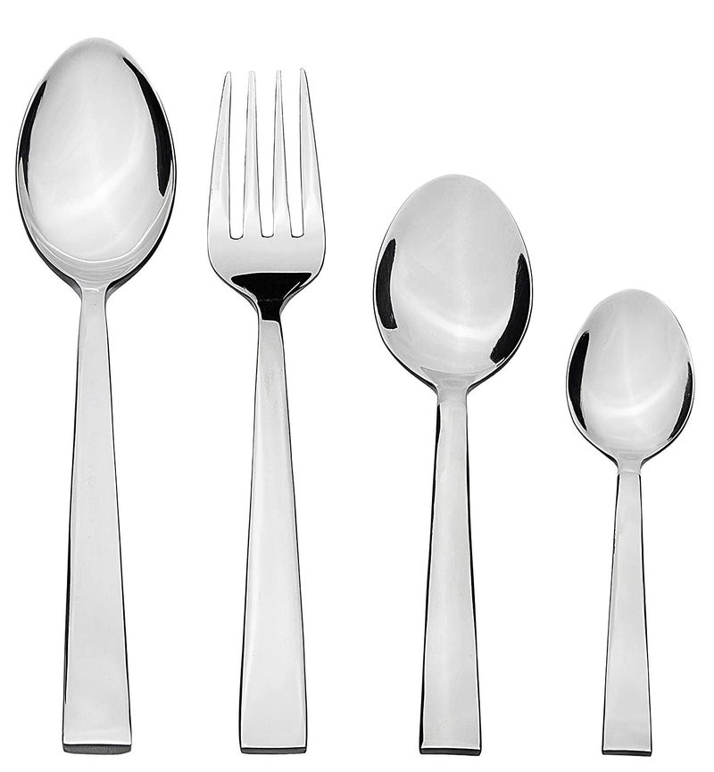 Parage 24 Pieces Premium Stainless Steel Cutlery Set for Home & Kitchen (Contains: 6 Table Spoons, 6 Forks, 6 Tea Spoons, 6 Dinner Spoons), Luxury Dining Tableware Gift for House Warming, Silver - Image 1