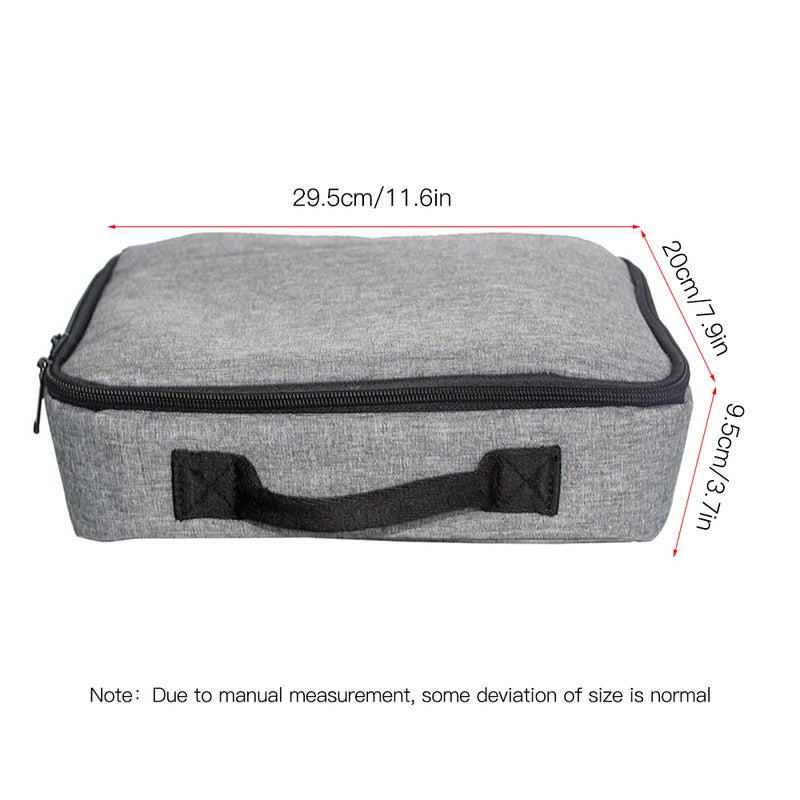 Portable Grey Projector Storage Bag Case Universal Carrying Bag Travel Storage Organizer for Projectors and Accessories - Image 2