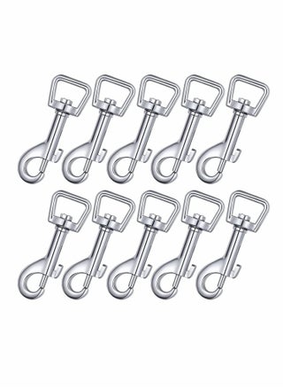 10 Pcs Dog Leash With Hook Buckle 360° Swivel Snap Hooks Square Eye Swivel Bolt Snap Heavy Duty Trigger Hooks Clips Stainless Steel Clips Clasp Suitable for connecting pet collars and keychains - pzsku/Z9C123F3D2950C1E67F77Z/45/_/1731257325/82350e35-bb95-4923-8c8c-02402f7c844f