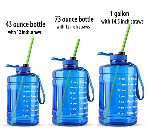Tegion Half Gallon Straw-12 Inch Extra Long Reusable Silicone Straws for 32 oz Tall Tumbler, 40 oz Hydro Flask,64 oz Gallon Water Bottle, Hydro Water Jug YETI RTIC-Flexible Large Big-8 Pack - Image 3