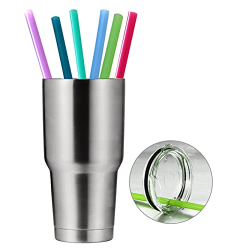 Tegion Half Gallon Straw-12 Inch Extra Long Reusable Silicone Straws for 32 oz Tall Tumbler, 40 oz Hydro Flask,64 oz Gallon Water Bottle, Hydro Water Jug YETI RTIC-Flexible Large Big-8 Pack - Image 4
