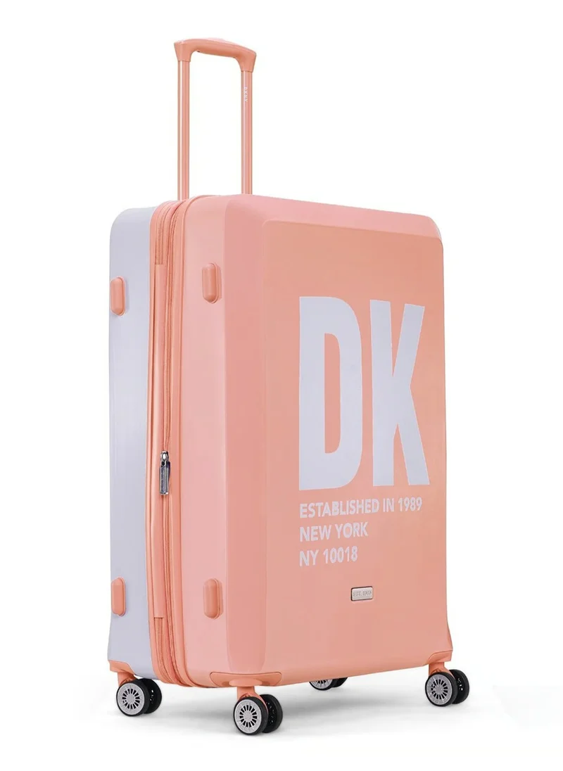 DKNY MIRRORED Hardside Luggage on Wheels for Unisex | Ultra Lightweight ABS on with Spinner Wheels 4 Color CORAL