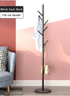 CityRiya-Long Coat Rack Clothes Rack Stand Coat Tree Hat Handbag Hanger Freestanding Sturdy Metal Coat Rack Stand for Clothes Coat and Hat Hanger Organizer Rack  - Image 1