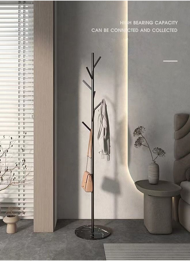 CityRiya-Long Coat Rack Clothes Rack Stand Coat Tree Hat Handbag Hanger Freestanding Sturdy Metal Coat Rack Stand for Clothes Coat and Hat Hanger Organizer Rack  - Image 2