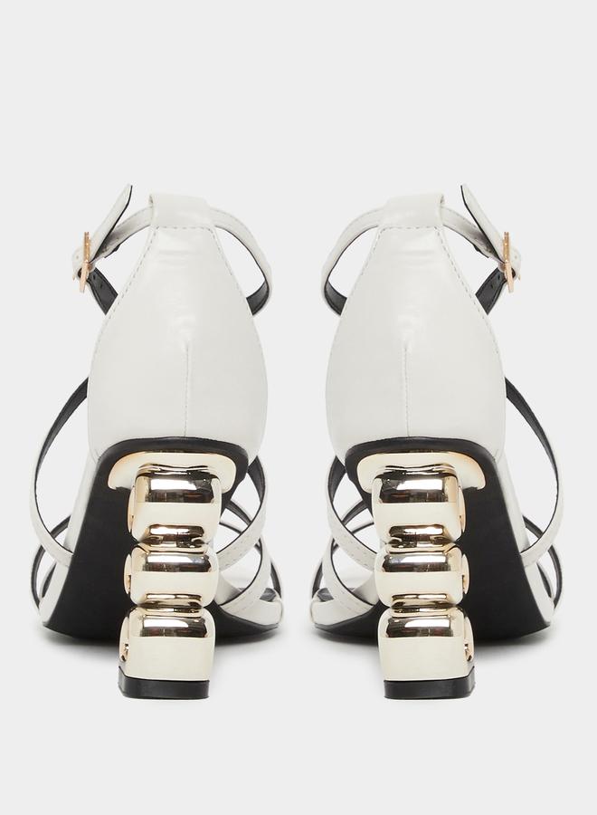 Styli Styli Plain Strappy Tiered Block Heel Sandals  - Image 4