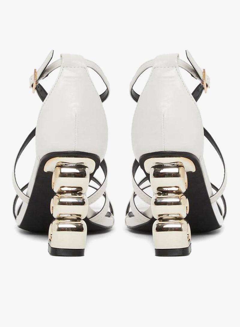 Styli Plain Strappy Tiered Block Heel Sandals - Image 4