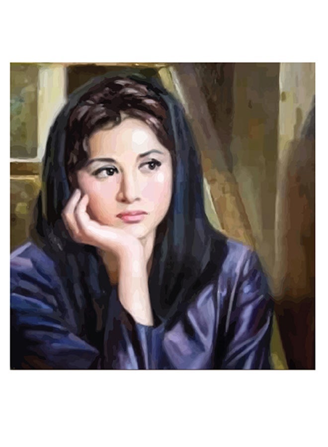 RYN Faten Hamama Themed Wall Art Purple/Beige/Brown 30x30cm - Image 1