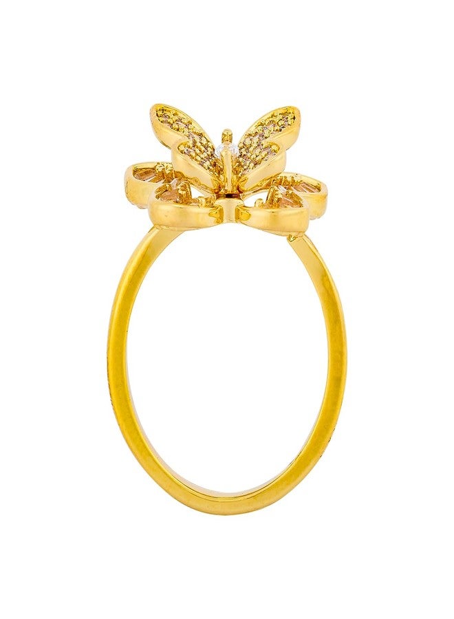 KUSHAL'S Fashion Jewellery White Gold Polished Copper Trendy Zircon Finger ring, Best for Casual Wear & Special Occasion - 455267 - Image 4