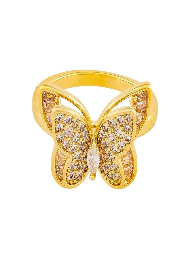 KUSHAL'S Fashion Jewellery White Gold Polished Copper Trendy Zircon Finger ring, Best for Casual Wear & Special Occasion - 455267 - Image 3
