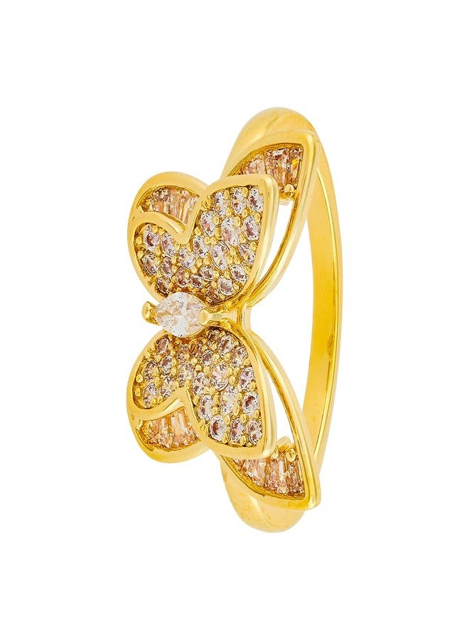 KUSHAL'S Fashion Jewellery White Gold Polished Copper Trendy Zircon Finger ring, Best for Casual Wear & Special Occasion - 455267 - Image 1