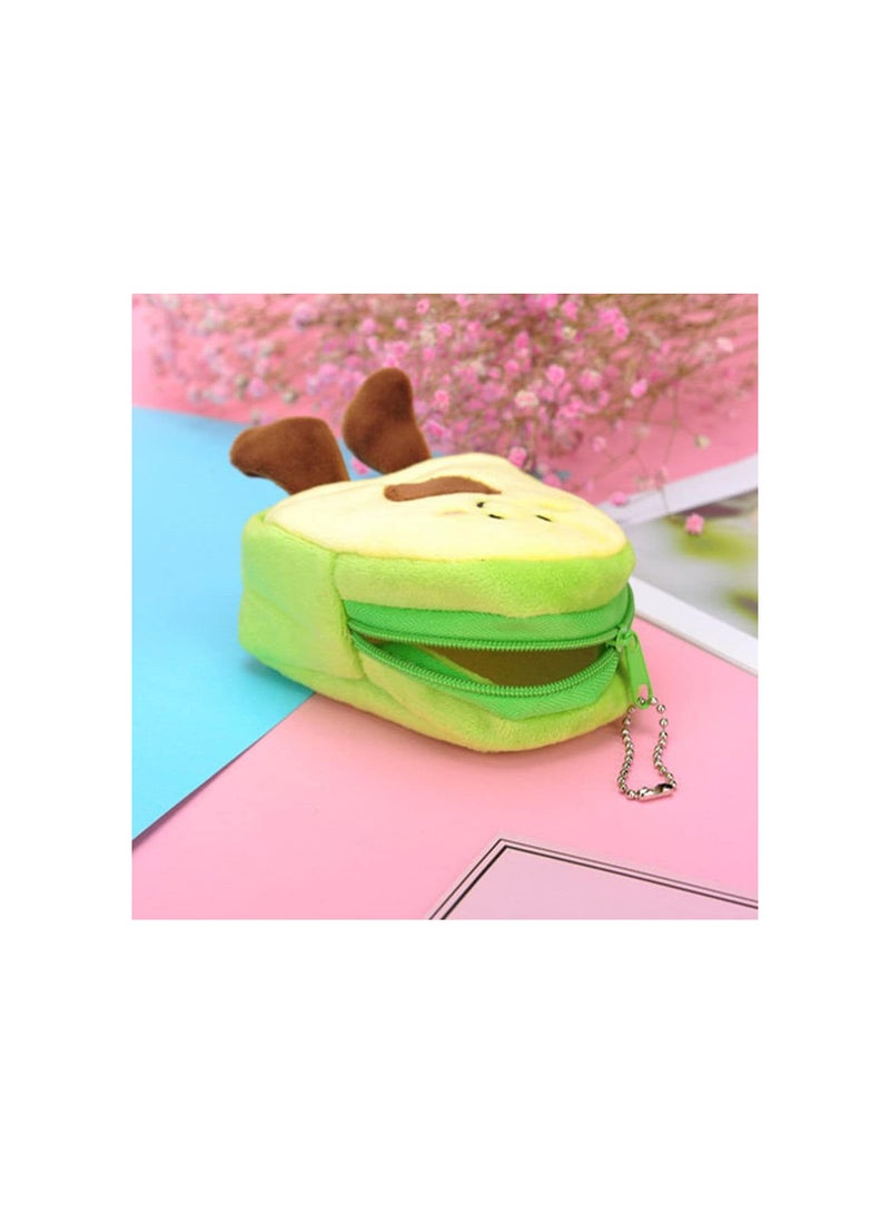GGOOT 2Pcs Avocado Coin Bag Fruit Purse Portable Cloth Wallet with Chains for Women Girl - Image 3