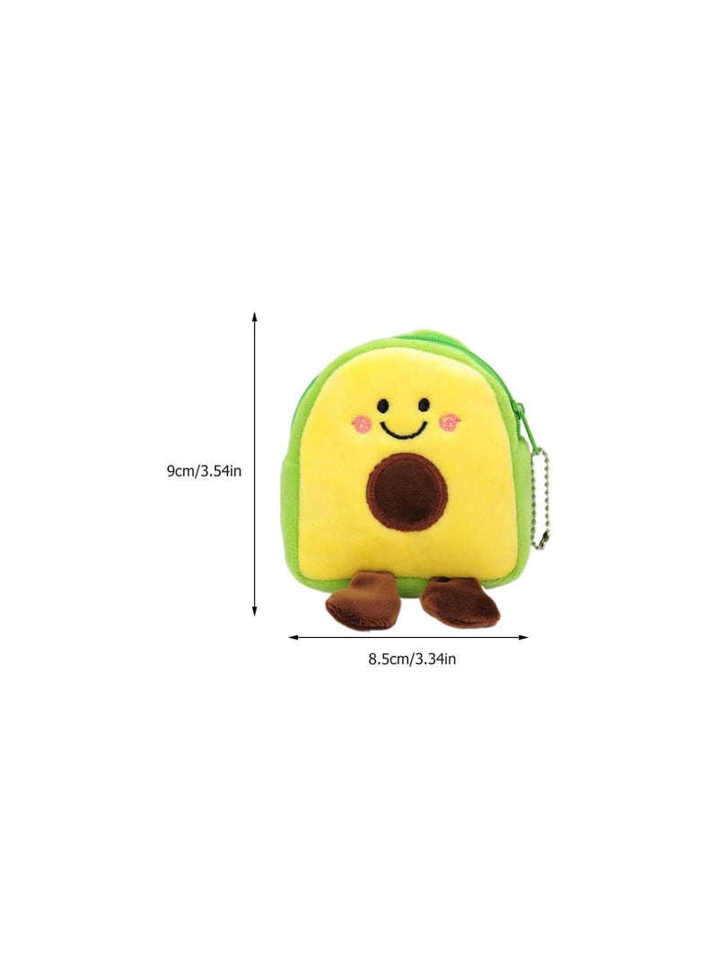 GGOOT 2Pcs Avocado Coin Bag Fruit Purse Portable Cloth Wallet with Chains for Women Girl - Image 2