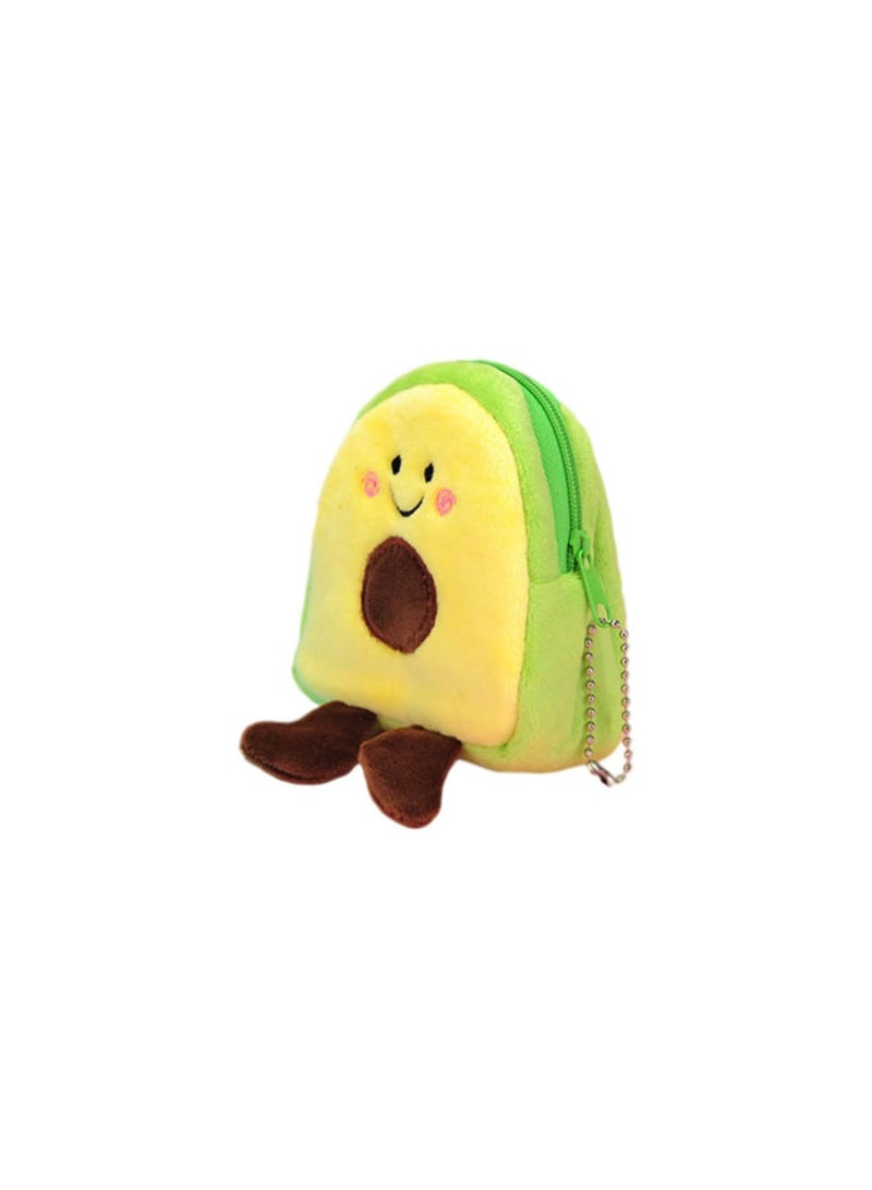 GGOOT 2Pcs Avocado Coin Bag Fruit Purse Portable Cloth Wallet with Chains for Women Girl - Image 1