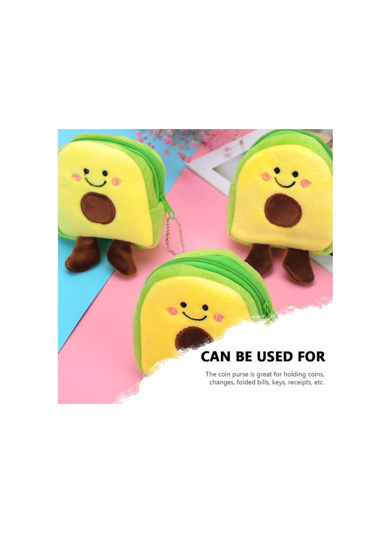 GGOOT 2Pcs Avocado Coin Bag Fruit Purse Portable Cloth Wallet with Chains for Women Girl - Image 4