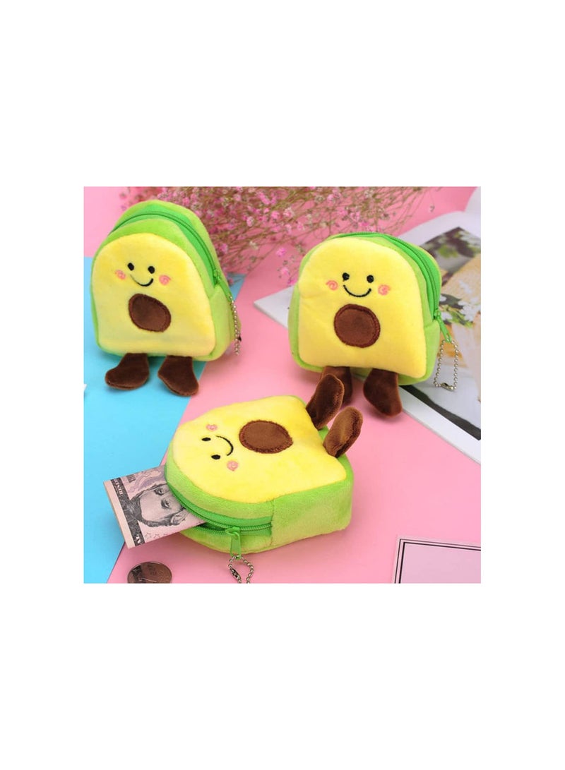 GGOOT 2Pcs Avocado Coin Bag Fruit Purse Portable Cloth Wallet with Chains for Women Girl - Image 5